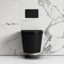 Nera Matte Black Wall Hung Rimless Toilet with Concealed Cistern and Rectangle Flush Plate