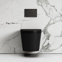 Nera Matte Black Wall Hung Rimless Toilet With Concealed Cistern Frame And Square Flush Plate