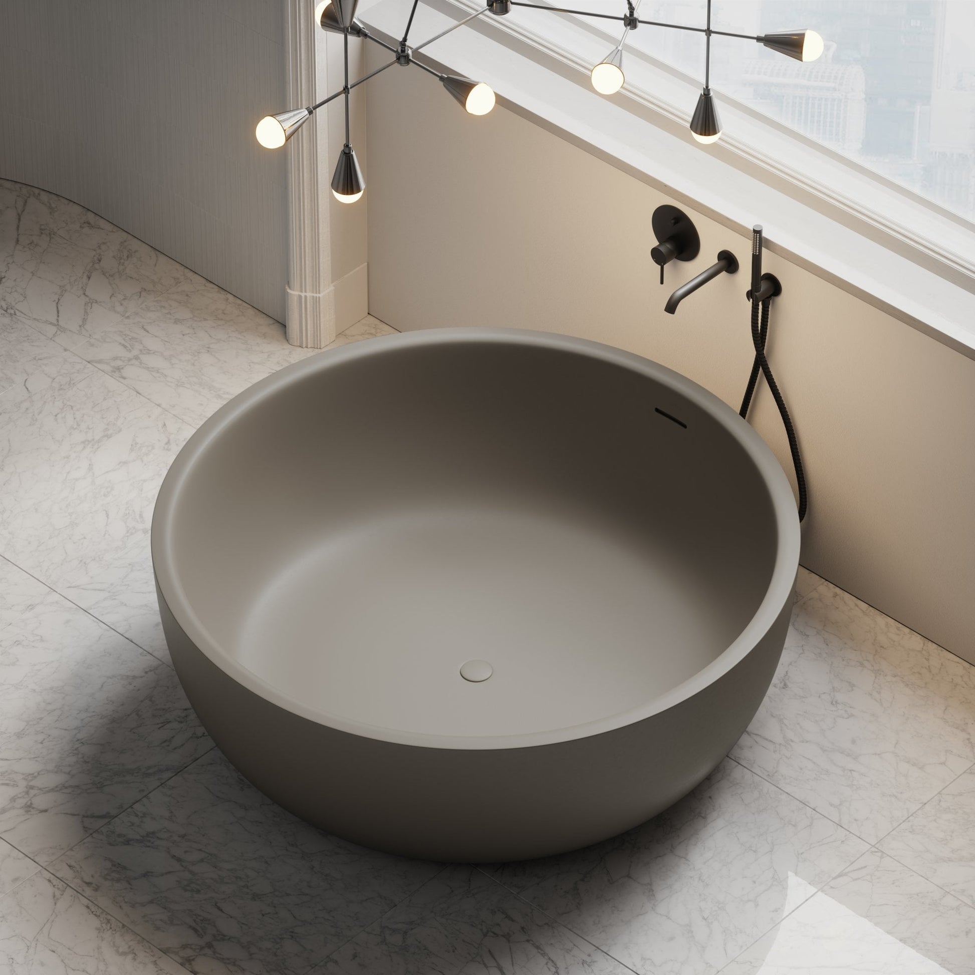 Notion Earth Freestanding Round Stone Bath 1350mm