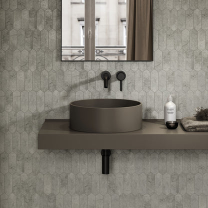 Nuvo Earth Round Countertop Stone Basin 450mm