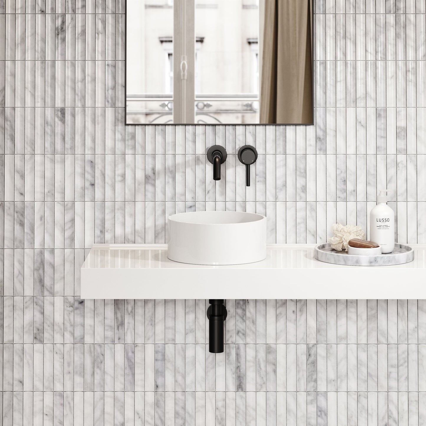 Nuvo Petite Countertop Stone Basin 300mm