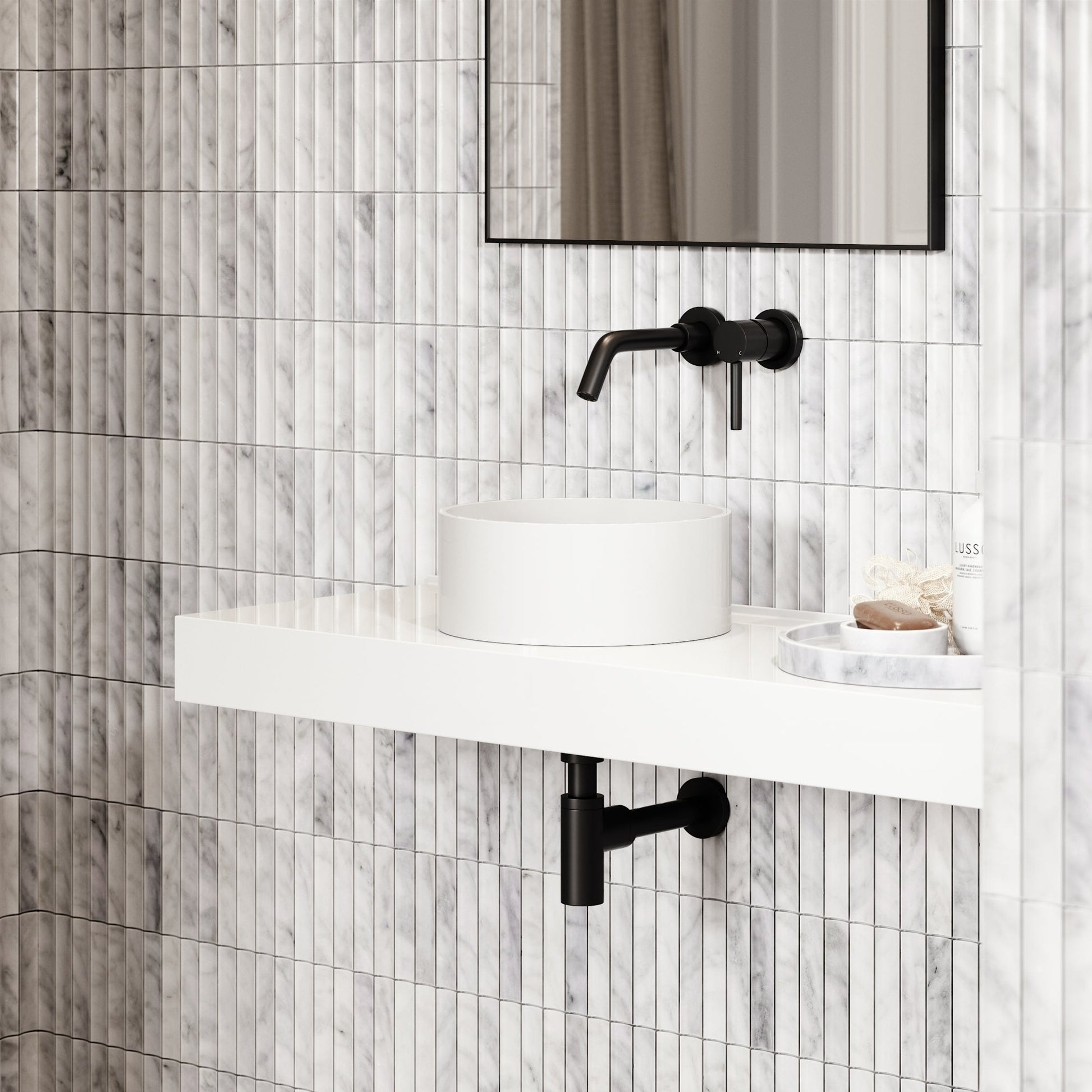 Nuvo Petite Countertop Stone Basin 300mm