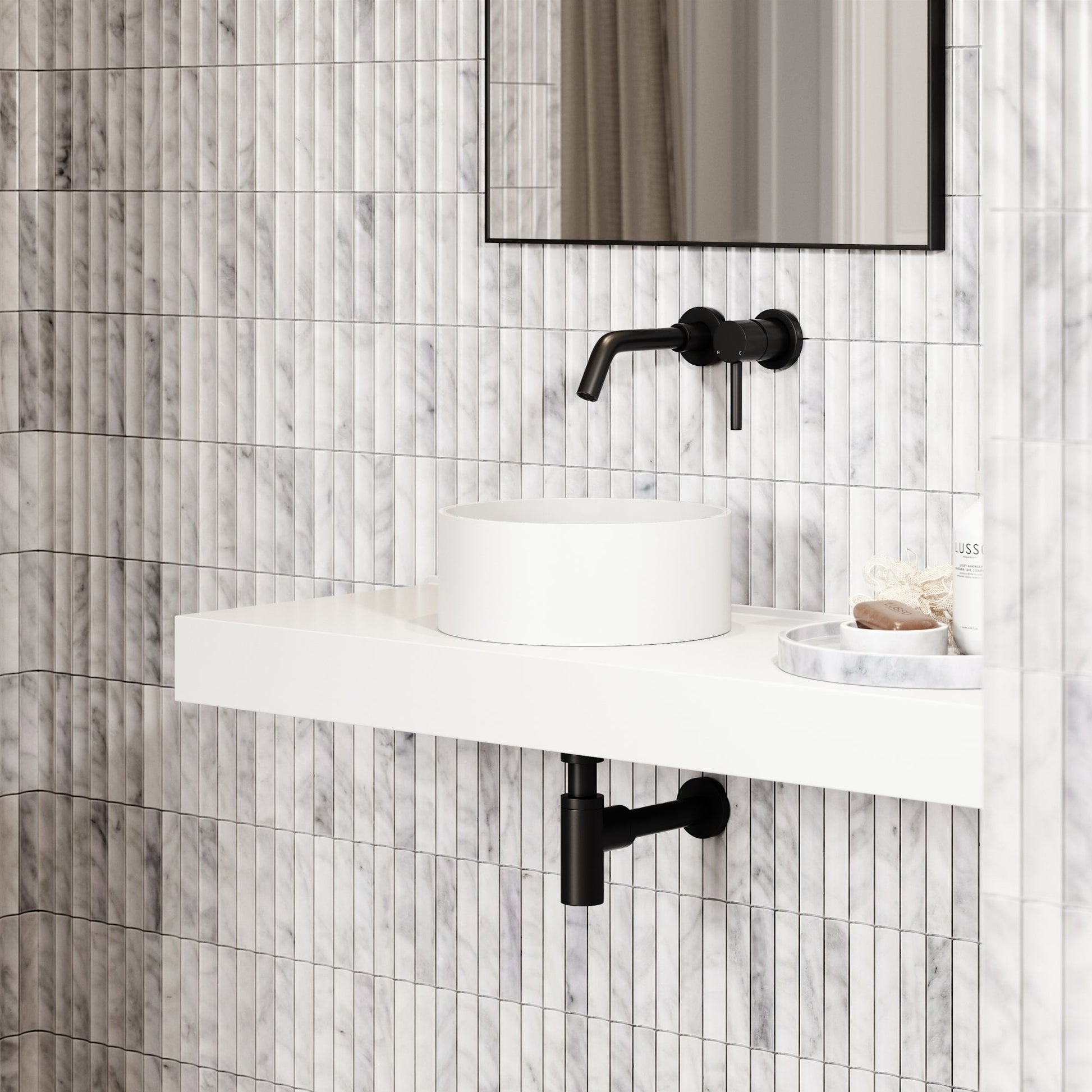 Nuvo Petite Countertop Stone Basin 300mm