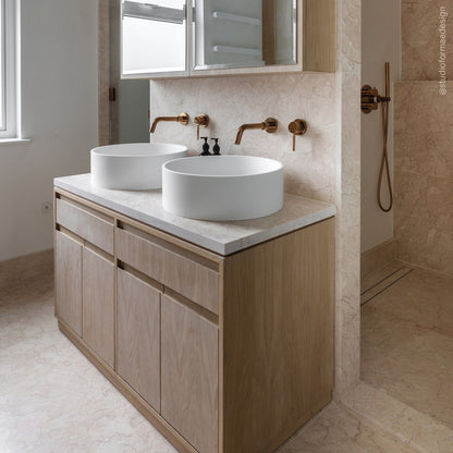 Nuvo Round Countertop Stone Basin 450mm