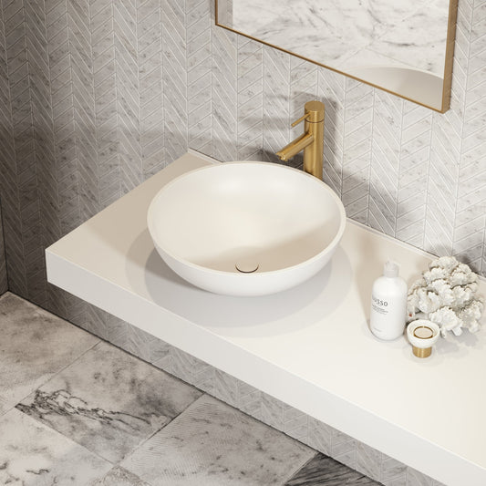 Oasis Round Countertop Stone Basin 420mm