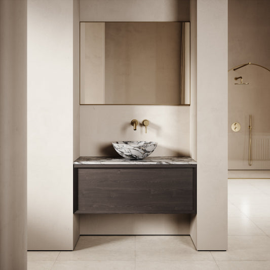 Palermo Grey Oak Vanity Unit 1000mm