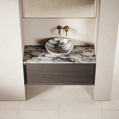 Palermo Grey Oak Vanity Unit 1000mm