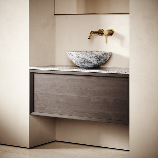 Palermo Grey Oak Vanity Unit 1000mm