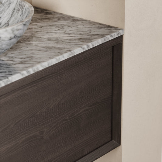 Palermo Grey Oak Vanity Unit 1000mm