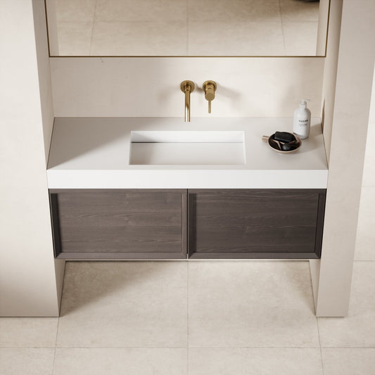 Palermo Grey Oak Vanity Unit 1200mm
