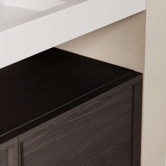 Palermo Grey Oak Vanity Unit 1200mm