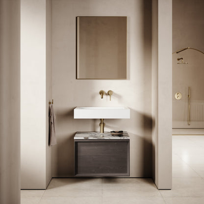 Palermo Grey Oak Vanity Unit 600mm