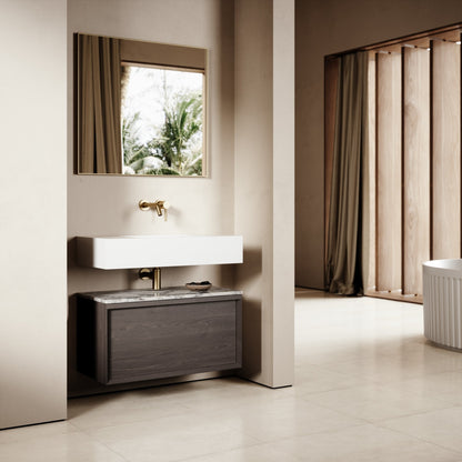 Palermo Grey Oak Vanity Unit 800mm