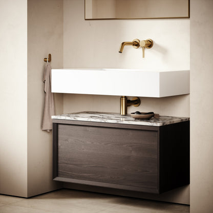 Palermo Grey Oak Vanity Unit 800mm