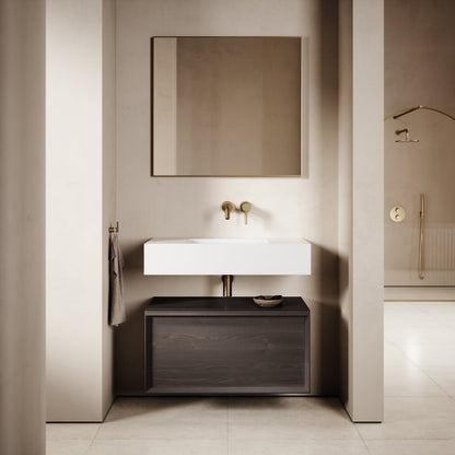 Palermo Grey Oak Vanity Unit 800mm