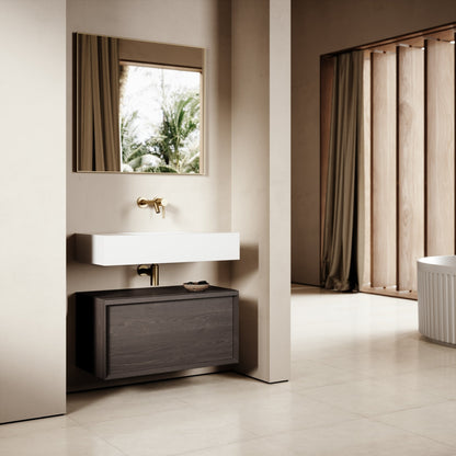 Palermo Grey Oak Vanity Unit 800mm