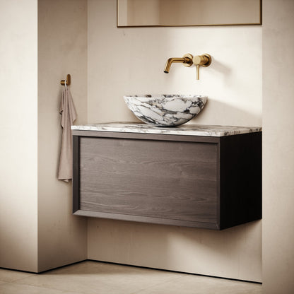 Palermo Grey Oak Vanity Unit 800mm