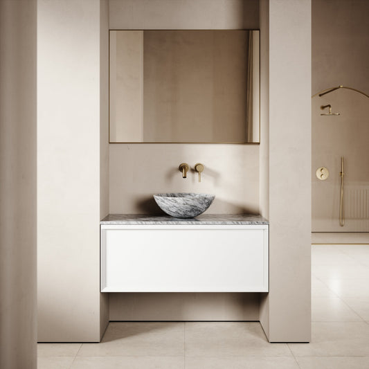Palermo Matte White Vanity Unit 1000mm