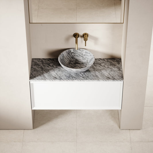 Palermo Matte White Vanity Unit 1000mm