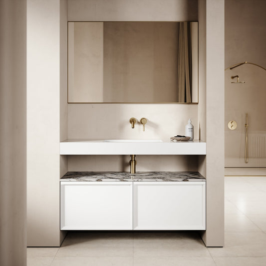 Palermo Matte White Vanity Unit 1200mm