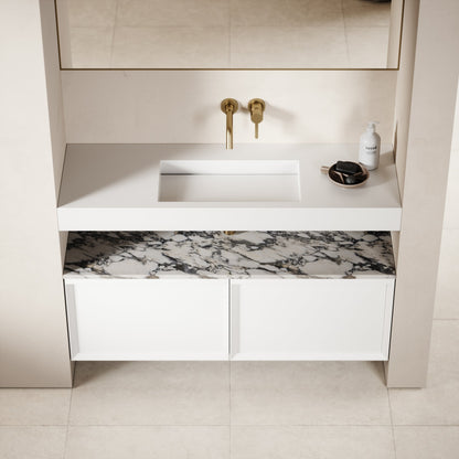 Palermo Matte White Vanity Unit 1200mm