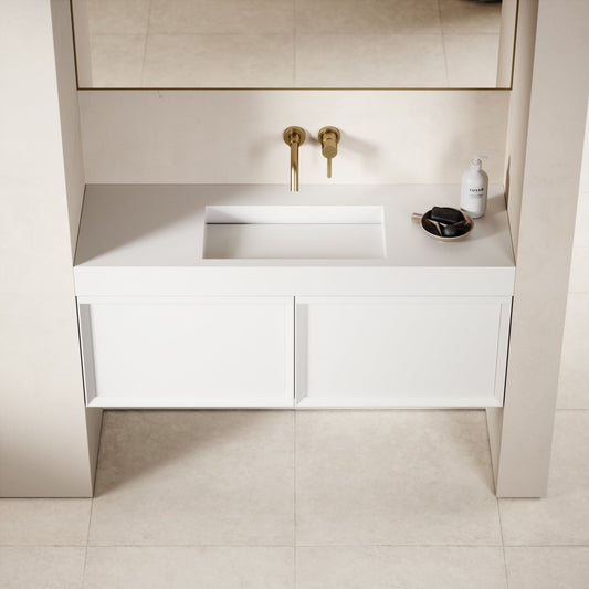 Palermo Matte White Vanity Unit 1200mm