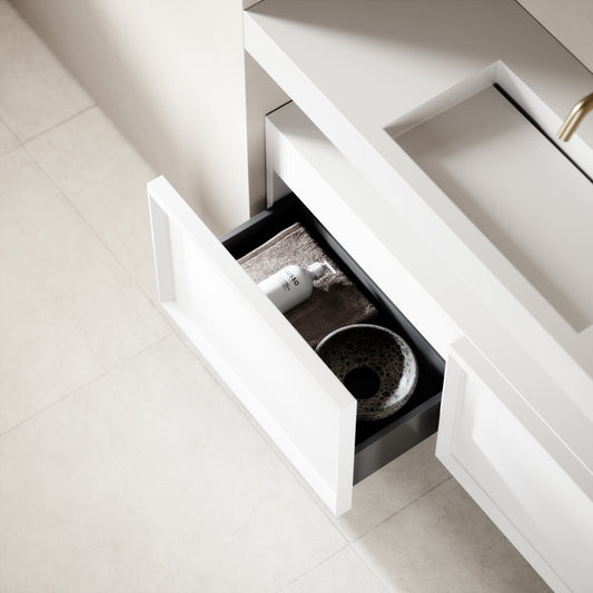 Palermo Matte White Vanity Unit 1200mm