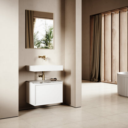 Palermo Matte White Vanity Unit 600mm