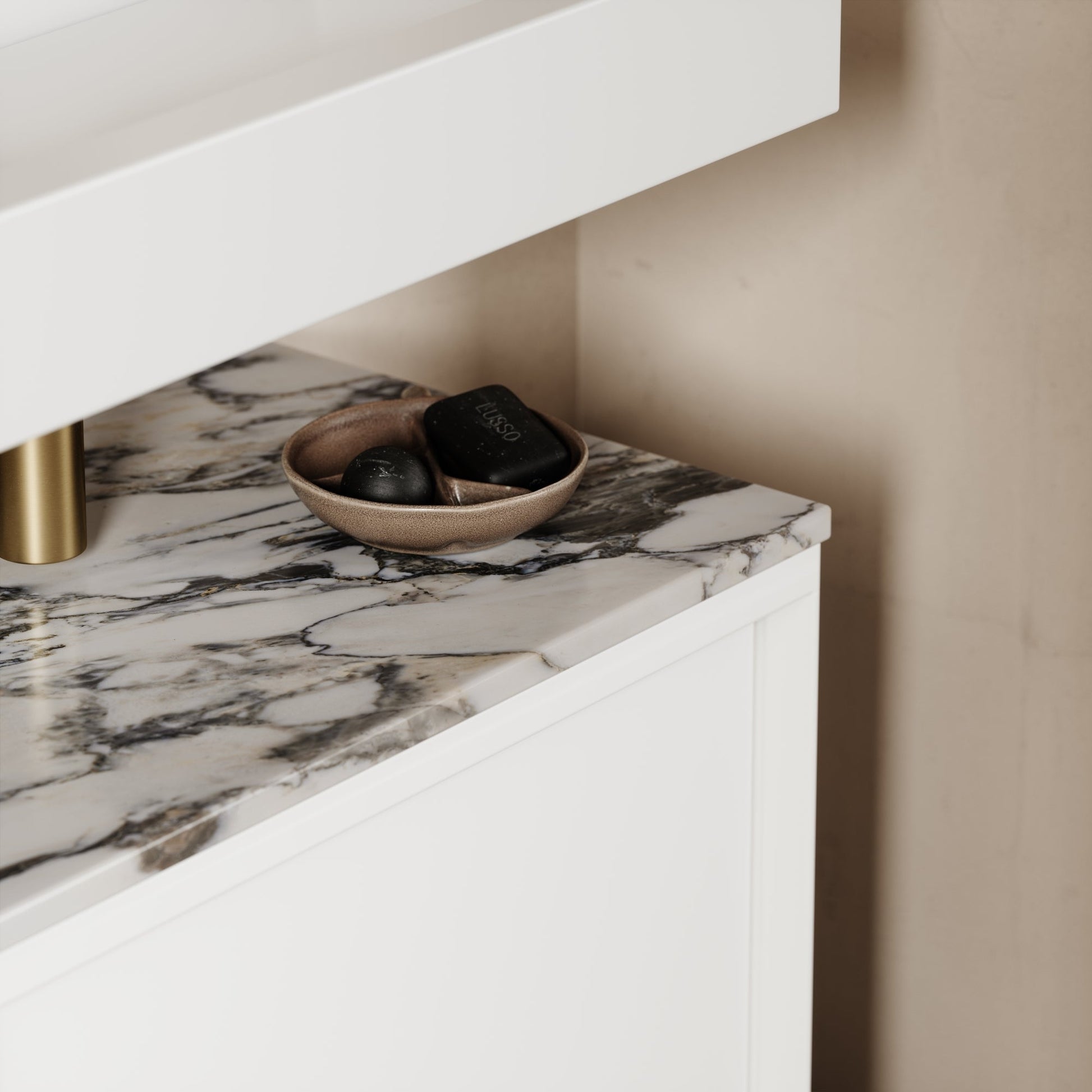 Palermo Matte White Vanity Unit 600mm