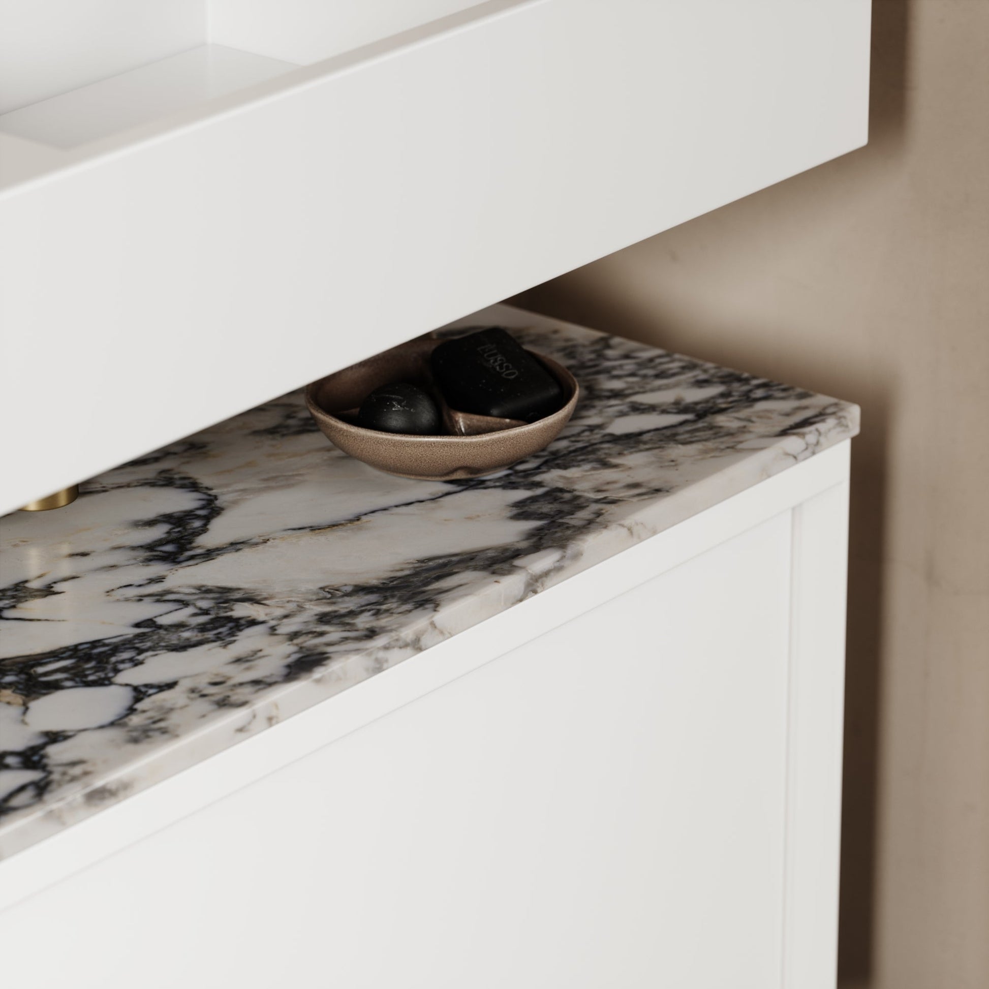 Palermo Matte White Vanity Unit 800mm