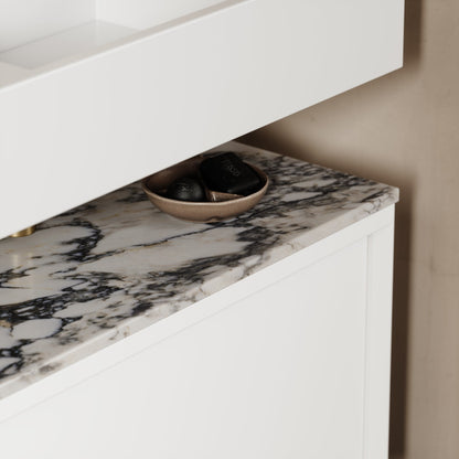 Palermo Matte White Vanity Unit 800mm