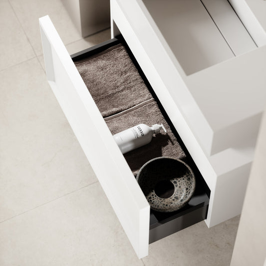 Palermo Matte White Vanity Unit 800mm