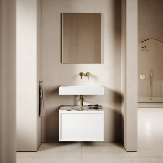 Palermo Modular Matte White Bathroom Storage Cabinet 600-1200mm