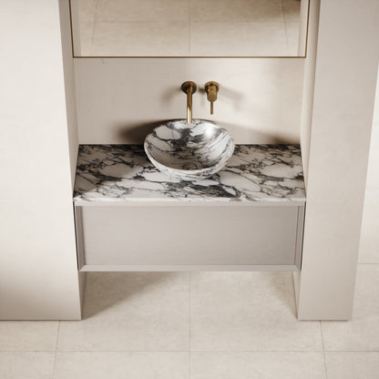 Palermo Velvet Beige Vanity Unit 1000mm