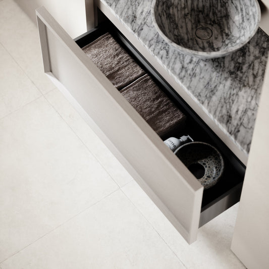 Palermo Velvet Beige Vanity Unit 1000mm