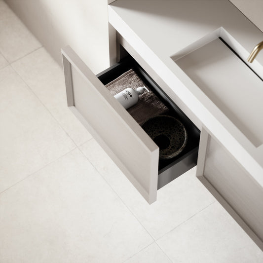 Palermo Velvet Beige Vanity Unit 1200mm