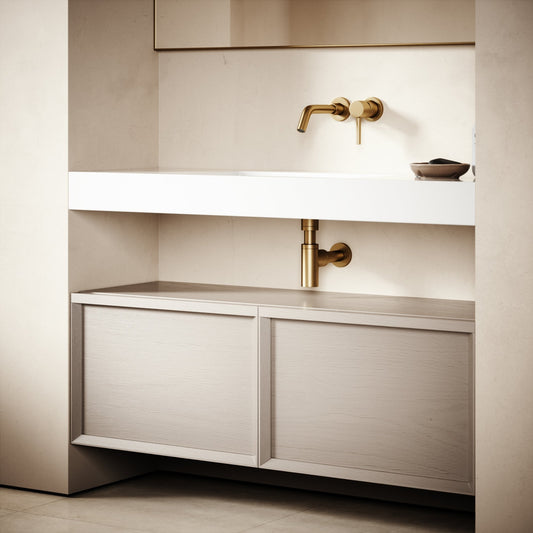 Palermo Velvet Beige Vanity Unit 1200mm