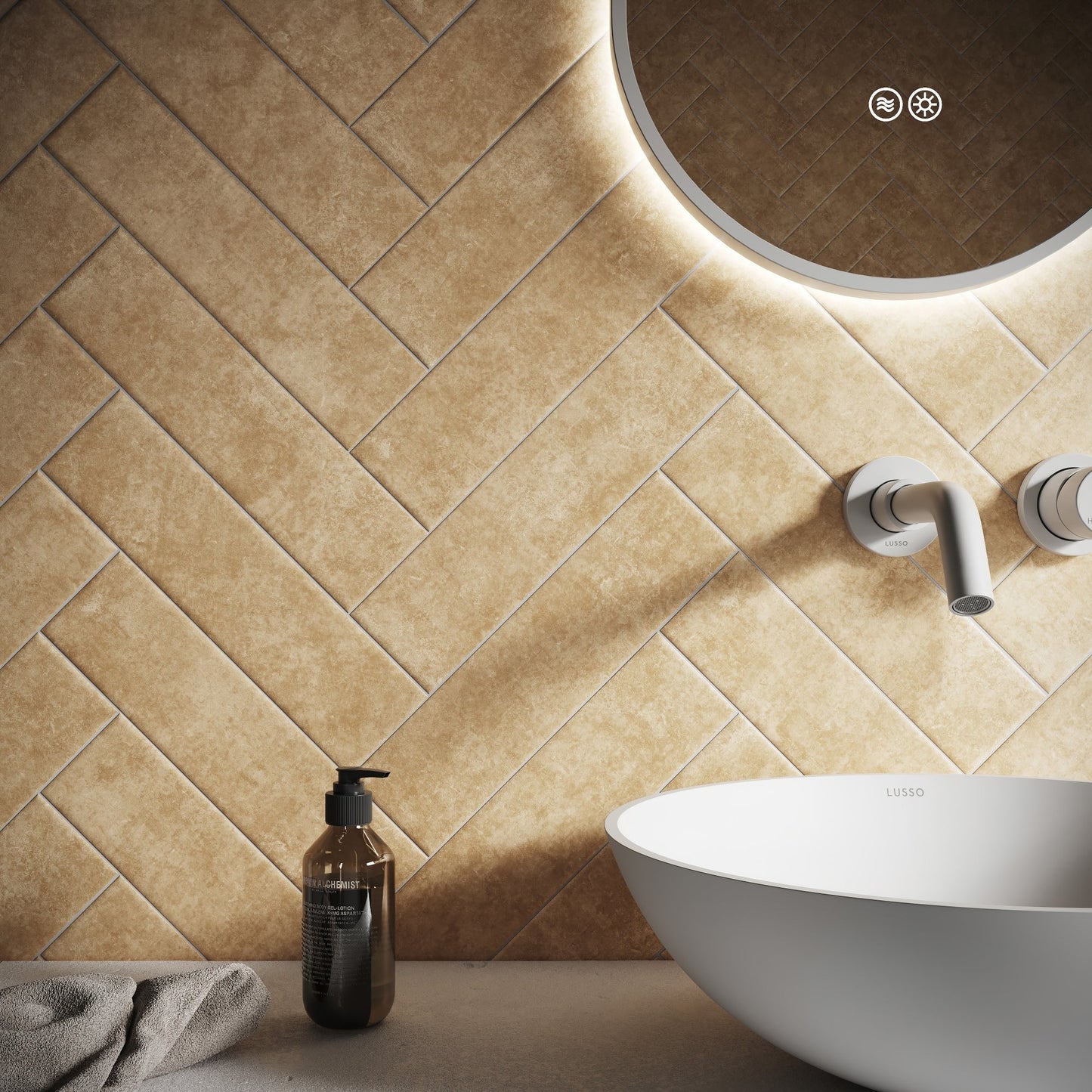 Palma Apricot Bliss Matte Porcelain Brick Wall Tile
