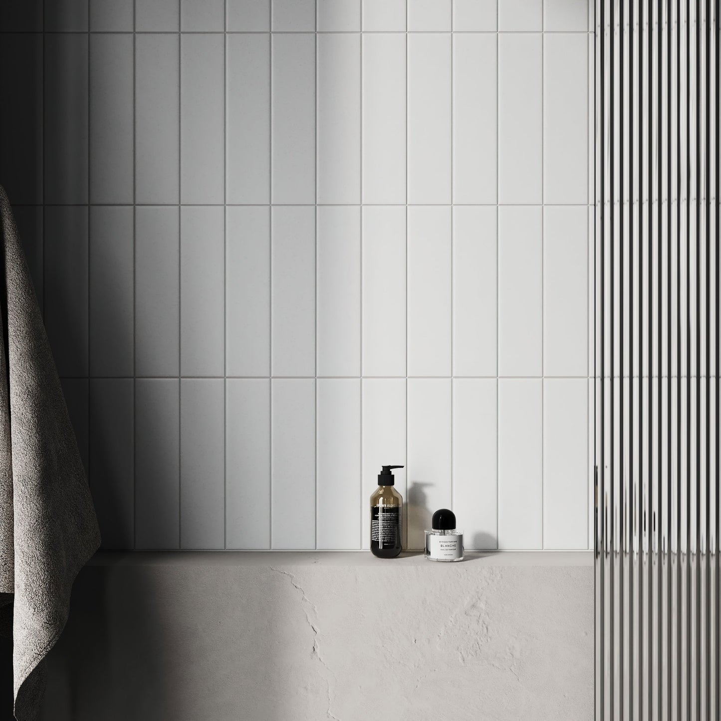 Palma Whispering Ash Grey Matte Porcelain Brick Wall Tile