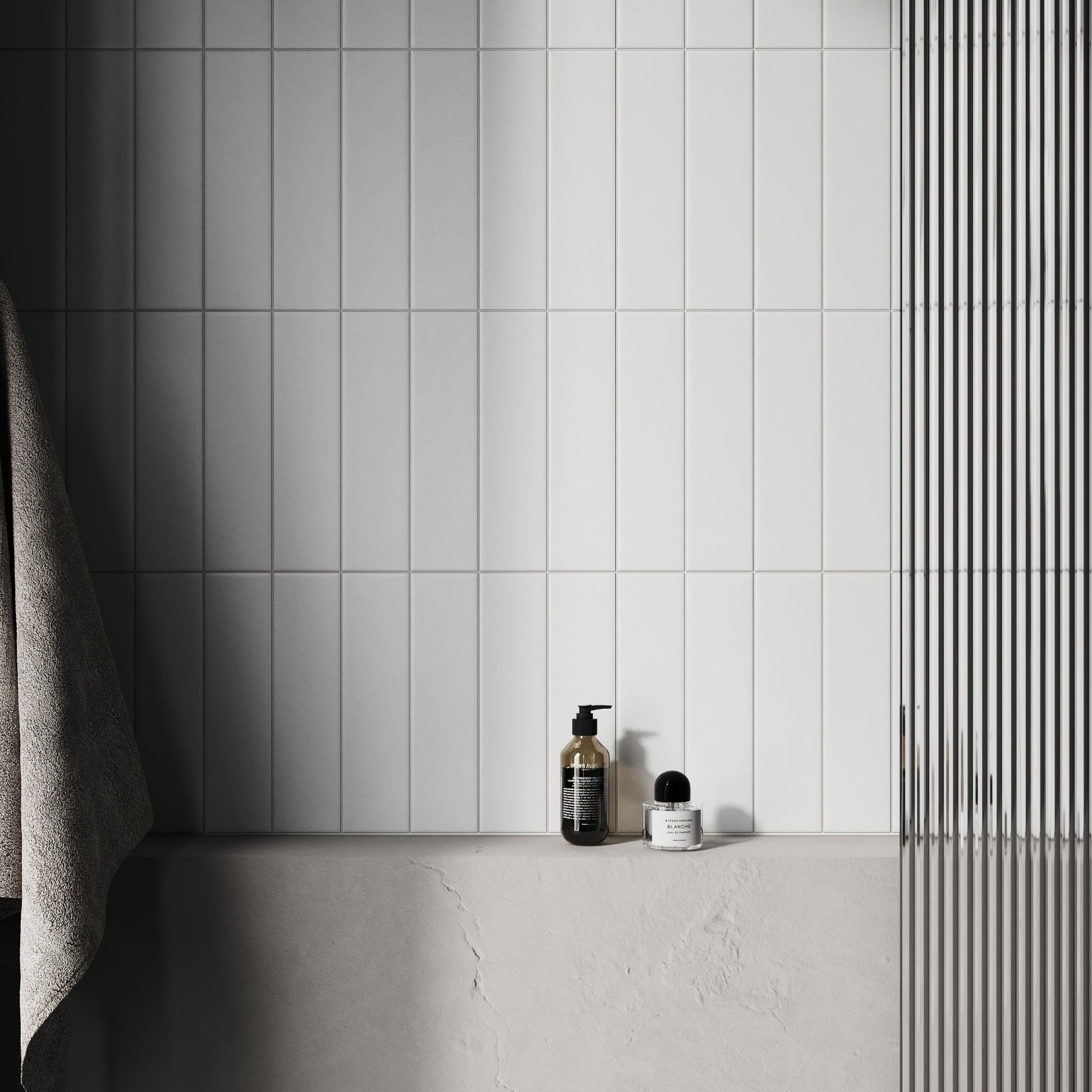 Palma Whispering Ash Grey Matte Porcelain Brick Wall Tile