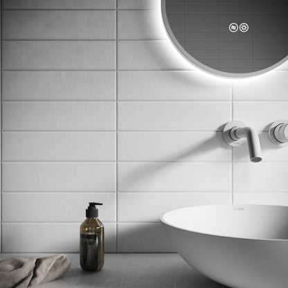 Palma Whispering Ash Grey Matte Porcelain Brick Wall Tile