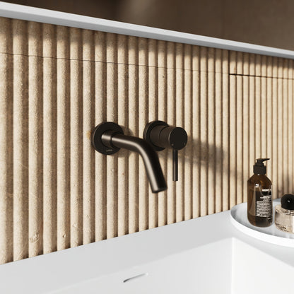 Piana Matte White Double Vanity Unit with Stone Basin 1400mm