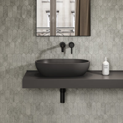 Picasso Charcoal Countertop Stone Basin 580mm