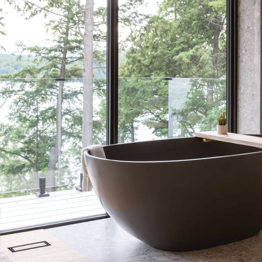 Picasso Charcoal Freestanding Stone Bath 1650mm