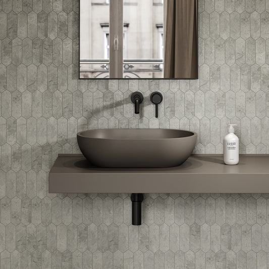 Picasso Earth Countertop Stone Basin 580mm