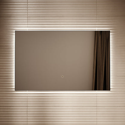 Plasma Matte Black Mirror with Backlit LED 1200mm