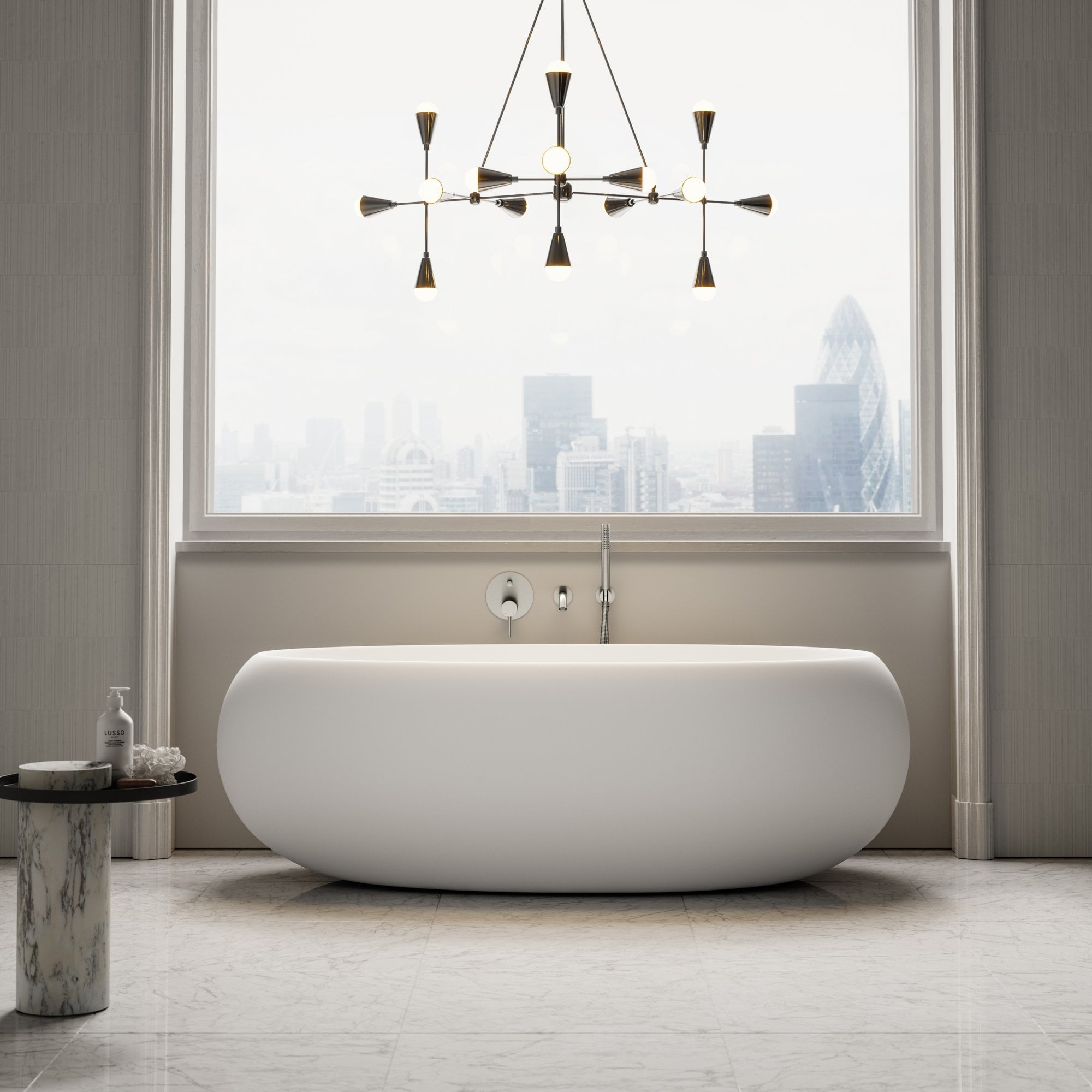 Pod Freestanding Stone Bath 1800mm - LUSSO