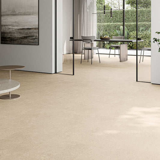 Porcini Beige Natural Stone Porcelain Tile 1200 x 600 mm