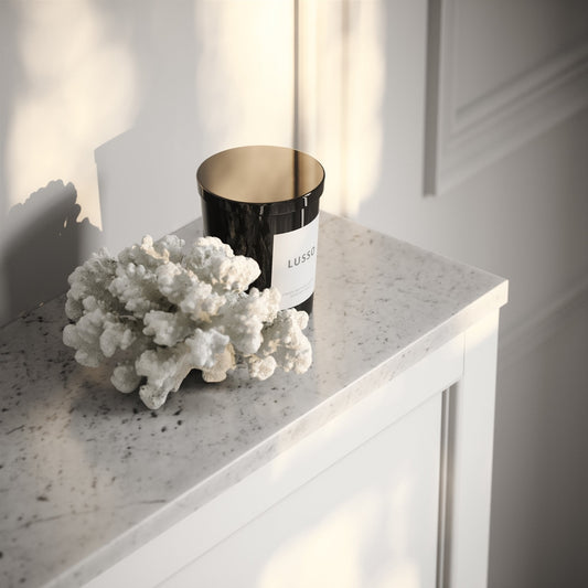 Portland Back To Wall Traditional Toilet With Solid Oak Seat, Concealed Cistern, Flush Plate and Claridge Matte Cream WC Cistern Housing