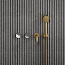 Porto Wall Mounted Bath Filler (Brushed Gold & Panda Marble)